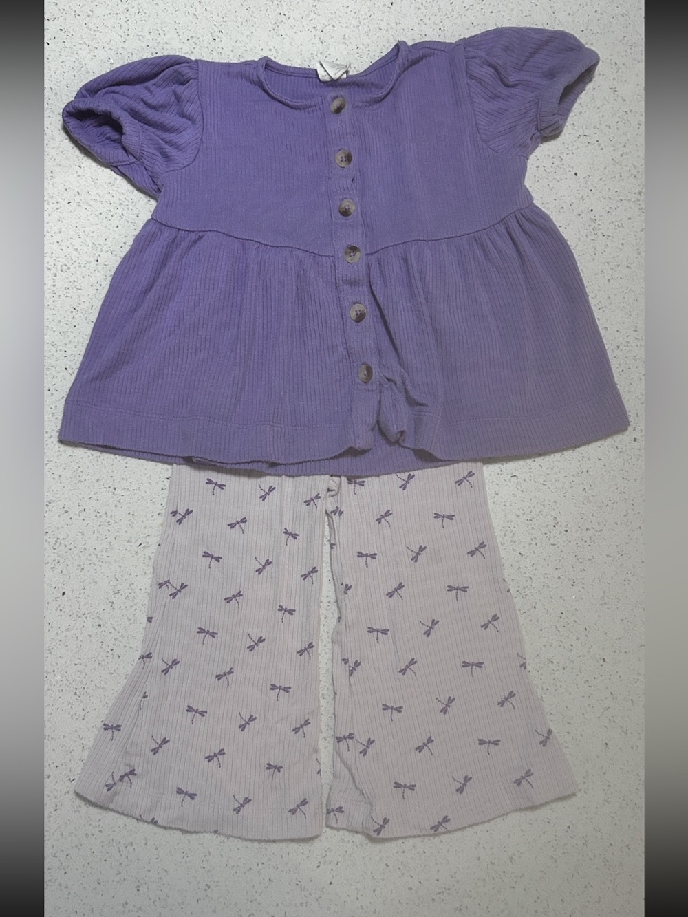 Kate Quinn Bamboo outfit-purple dragonflies